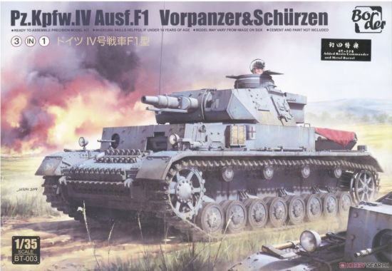 Picture of 1/35 Panzer IV F1 Vorpanzer & Schürzen 3‑in‑1 – Border Model BT‑003