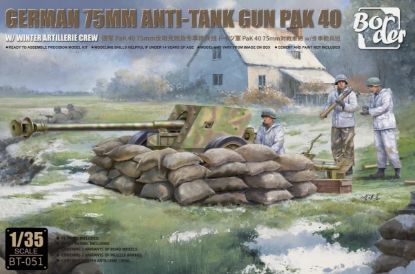 Picture of Germany 7.5CM Anti-Tank Gun  Pak 40 with 3 Figures