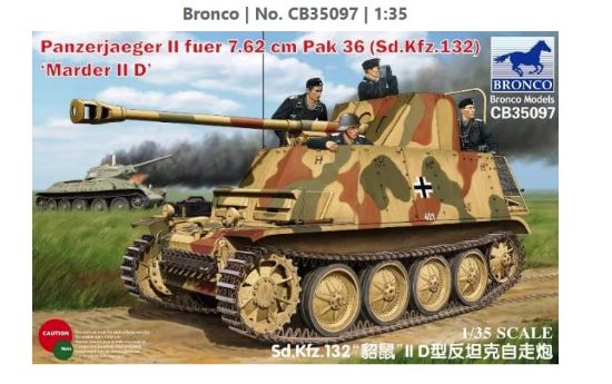 Picture of 1/35 Sd.Kfz.132 Marder II D – Bronco Model CB35097