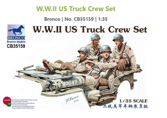 Picture of 1/35 WWII US Truck Crew Set – Bronco Model CB35159