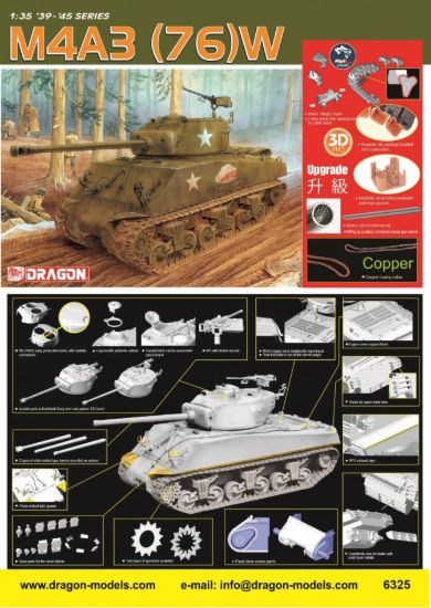 Picture of 1/35 Sherman M4A3(76)W Premium Edition – Dragon 6325