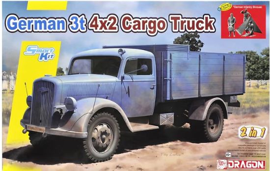 Picture of 1/35 German 3t 4x2 Cargo Truck 2‑in‑1 – Dragon 6974