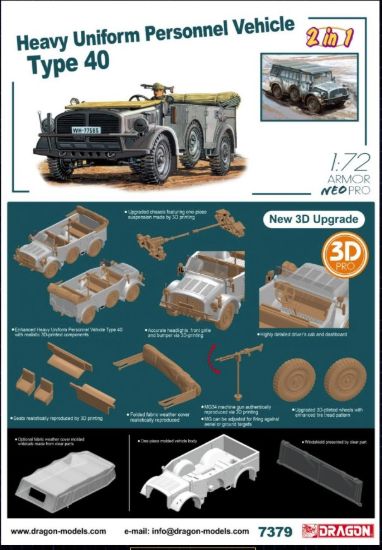 Picture of 1/72 Heavy Uniform Personnel Carrier Type 40 1/72 – SKU 7379