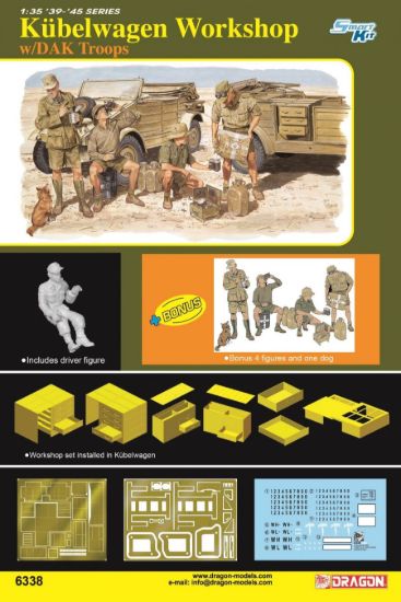 Picture of 1/35 Kübelwagen Workshop with DAK Troops – Dragon 6338
