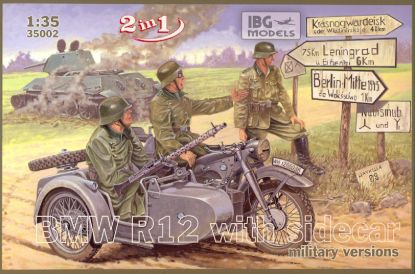 Picture of BMW R12 with sidecar - military version  ( 2 in 1)