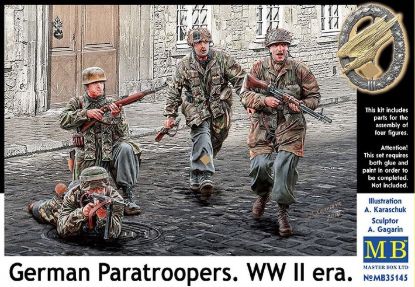 Picture of 1/35 German Paratroopers. WW II era  - Master Box 35145