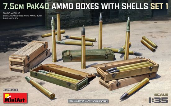 Picture of 7.5cm PaK40 Ammo Boxes w/Shells Set 1