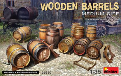 Picture of Wooden Barrels. Medium Size