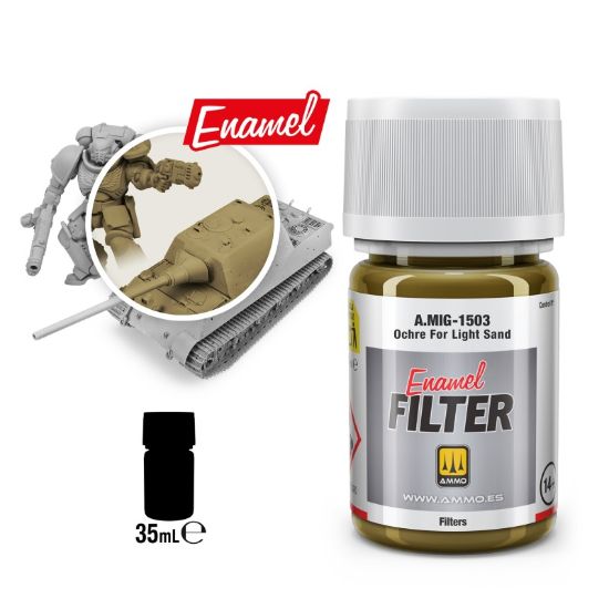 Picture of Filter Ochre for Light Sand – AMMO A.MIG-1503