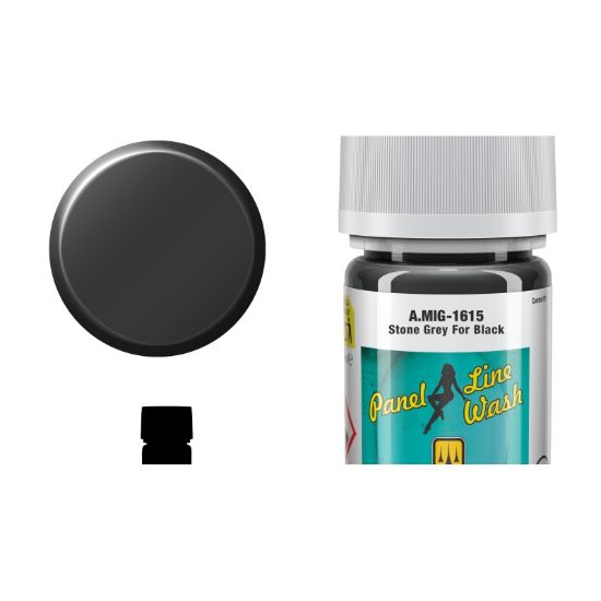 Picture of PLW Stone Grey for Black Panel Line Wash – AMMO A.MIG-1615