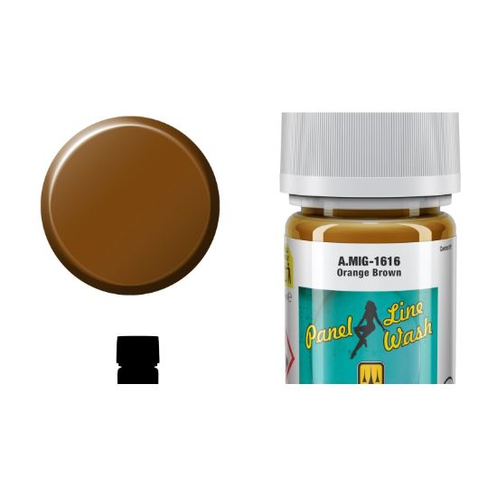 Picture of PLW Orange Brown Panel Line Wash – AMMO A.MIG-1616