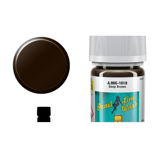 Picture of PLW Deep Brown Panel Line Wash – AMMO A.MIG-1618