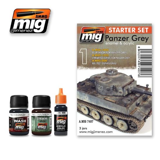Picture of Panzer Grey Starter Set – AMMO A.MIG-7407