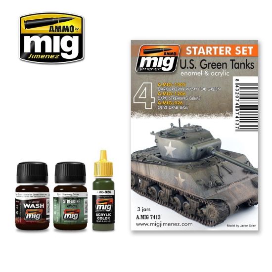 Picture of US Green Tanks Starter Set – AMMO A.MIG-7413