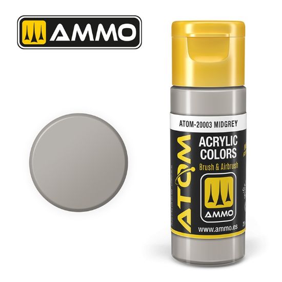 Picture of Color Mid Grey Acrylic Lacquer Paint – AMMO ATOM-20003