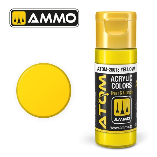 Picture of Color Yellow Acrylic Lacquer Paint – AMMO ATOM-20018
