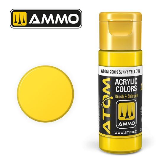 Picture of Color Sunny Yellow Acrylic Lacquer Paint – AMMO ATOM-20019