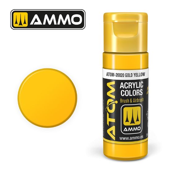 Picture of Color Gold Yellow Acrylic Lacquer Paint – AMMO ATOM-20020