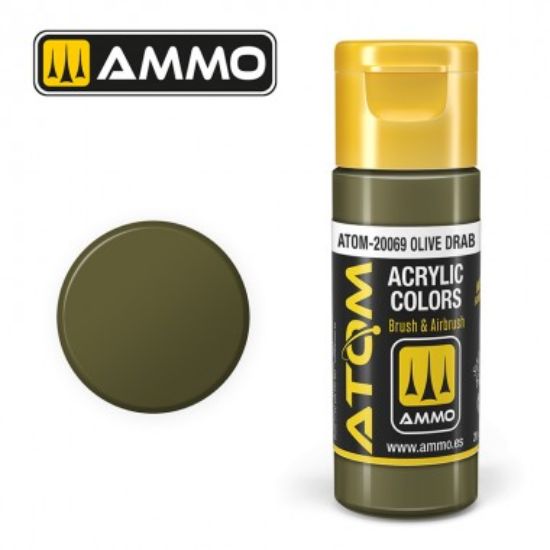 Picture of Color Olive Drab Acrylic Lacquer Paint – AMMO ATOM-20069