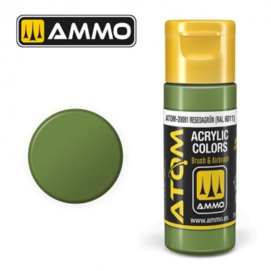 Picture of Color Resedagrün RAL 6011 Acrylic Lacquer Paint – AMMO ATOM-20081