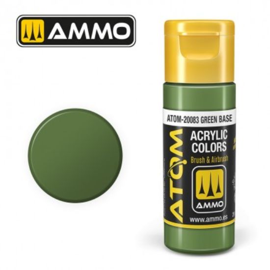 Picture of Color Green Base Acrylic Lacquer Paint – AMMO ATOM-20083