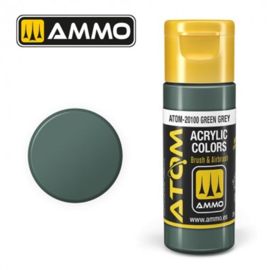 Picture of Color Green Grey Acrylic Lacquer Paint – AMMO ATOM-20100