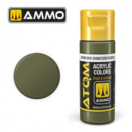 Picture of Color Schwarzgrün RLM70 Acrylic Lacquer Paint – AMMO ATOM-20101