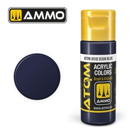 Picture of Color Ocean Blue Acrylic Lacquer Paint – AMMO ATOM-20102