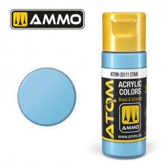 Picture of Color Cyan Acrylic Lacquer Paint – AMMO ATOM-20111