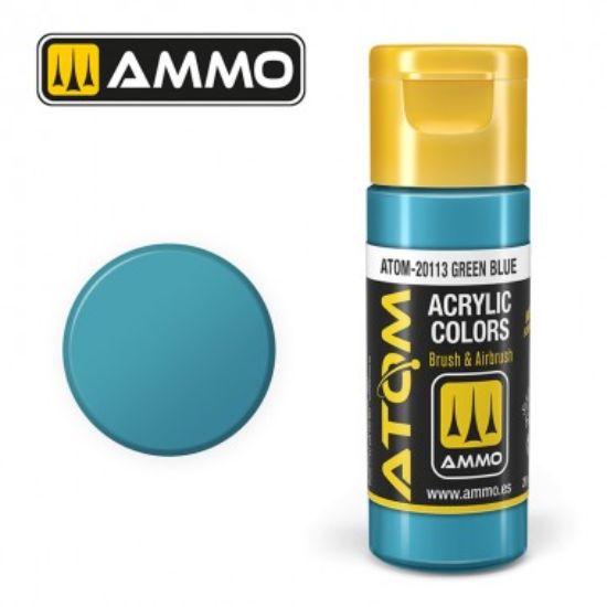 Picture of Color Green Blue Acrylic Lacquer Paint – AMMO ATOM-20113
