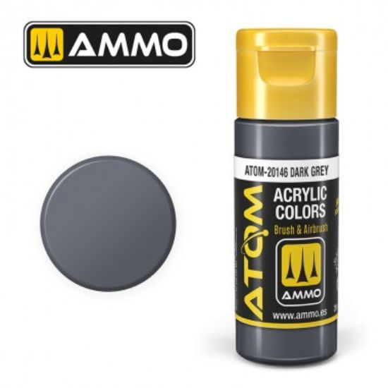 Picture of Color Dark Grey Acrylic Lacquer Paint – AMMO ATOM-20146