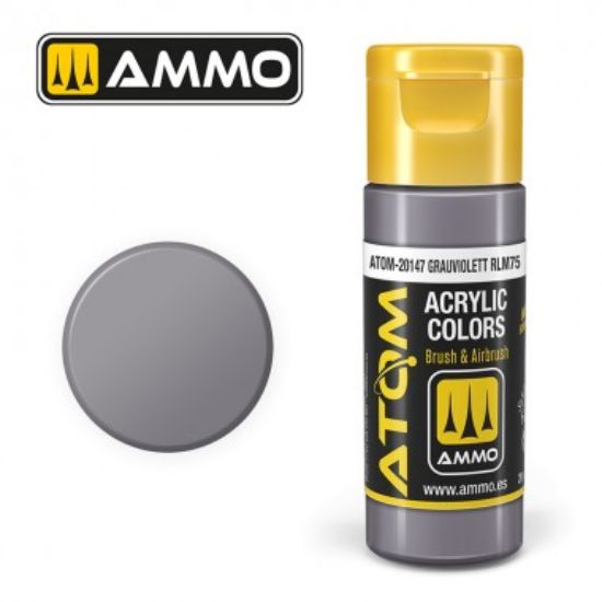 Picture of Color Grauviolett RLM75 Acrylic Lacquer Paint – AMMO ATOM-20147