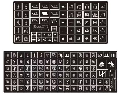 Picture of 1/35 WWII German Tactical Symbols & Waffen‑SS Unit Markings – Alliance Model Works LW35020