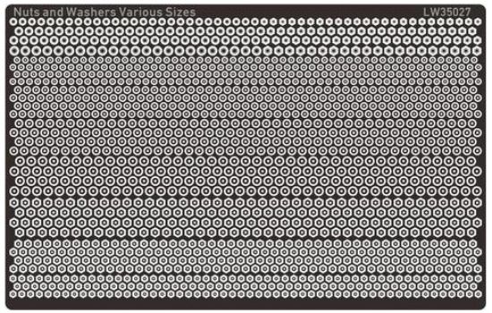 Picture of 1/35 Nuts & Washers Various Sizes   – Alliance Model Works LW35027