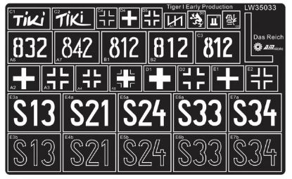 Picture of 1/35 WWII German Tiger I Early 2.SS Panzer Division Das Reich – Alliance Model Works LW35033