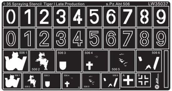 Picture of 1/35 WWII German Tiger I s.Pz.Abt.506 Decals – Alliance Model Works LW35037