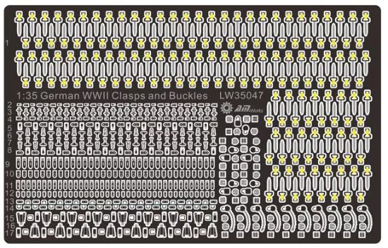 Picture of 1/35 WWII German Clasps & Buckles – Alliance Model Works LW35047