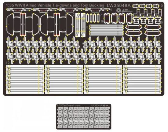 Picture of WWII Allied Vehicle Tie-Downs & Tool Buckles 