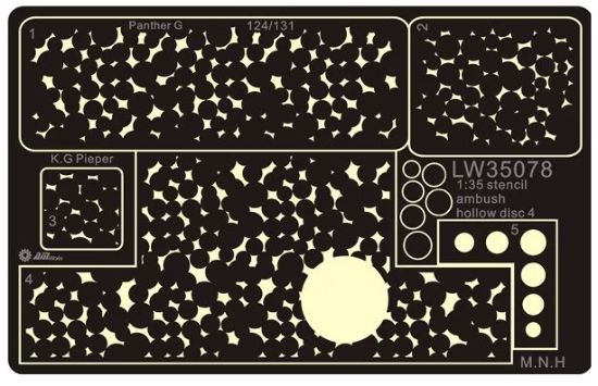 Picture of Alliance Model Works LW35078 1/35 WWII German Hollow Disc Camouflage Stencil #4
