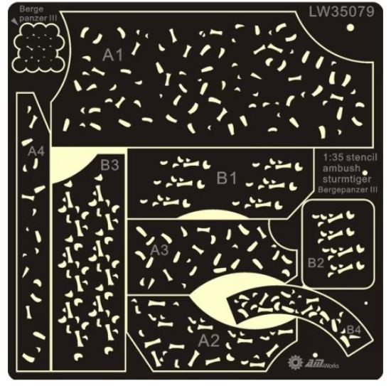 Picture of 1/35 WWII German Camouflage for Sturmtiger & Bergepanzer III – Alliance Model Works LW35079