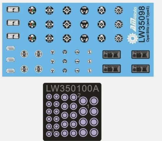 Picture of 1/35 Vehicle Dials & Placards Opel Blitz – Alliance Model Works LW35098