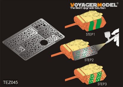 Picture of 1/35 WWII German AFV Disc pattern camouflage masking stencil(For All) - Voyager Model TEZ045