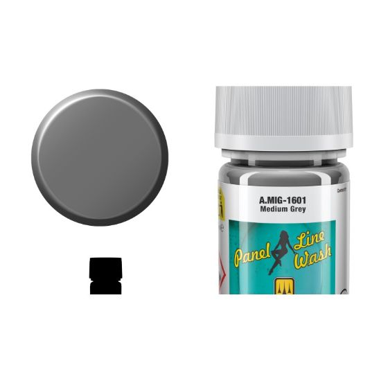 Picture of PLW Medium Grey Panel Line Wash – AMMO A.MIG-1601