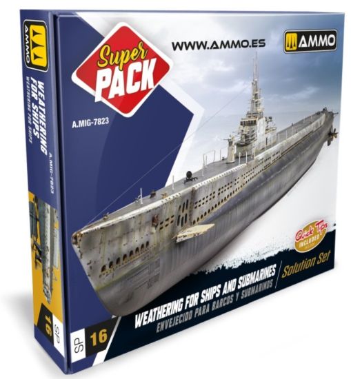 Picture of SUPER PACK Weathering for Ships and Submarines – AMMO A.MIG-7823